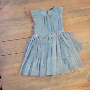 Beautiful girls seafoam and rose gold dress